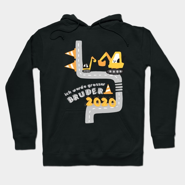 Ich werde grosser Bruder 2020 mit Bagger für große Brüder Hoodie by alpmedia